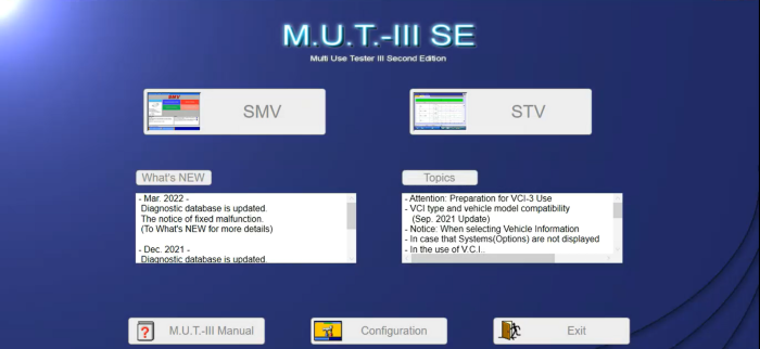 MUT III SE Mitsubishi MUT-3 VCI Diagnostic Tool Support J2534 ECU Programming