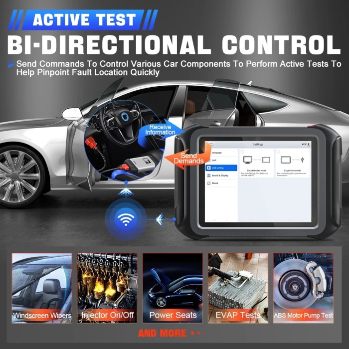 XTOOL D9S D9 Automotive Diagnostic Tool ECU Coding Topology Map Key Programming  Bi-Directional Tool