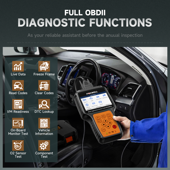 FOXWELL NT650 Elite OBD2 Automotive Scanner SAS A/F OIL EPB BRT TPS 26+ Reset Professional Auto Car Diagnostic Tool OBD2 Scanner