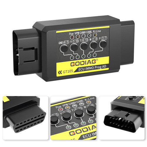 GODIAG GT105 ECU IMMO Prog Adapter OBD II Break Out Box ECU Connector