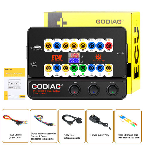 Godiag GT100+ OBDII Breakout Box ECU Connector ECM and PCM Programming