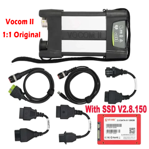 Newest Volvo 88890300 Vocom II Interface Truck Diagnostic Tool PTT V2.8 Excavator Scanner
