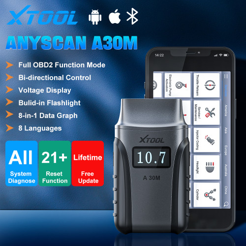 XTOOL Anyscan A30M OBD2 Scanner Supports Active Testing ABS Exhaust, Auto VIN