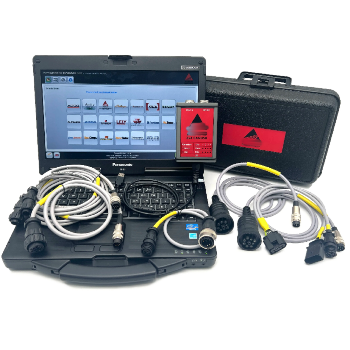 AGCO diagnostic tool with laptop
