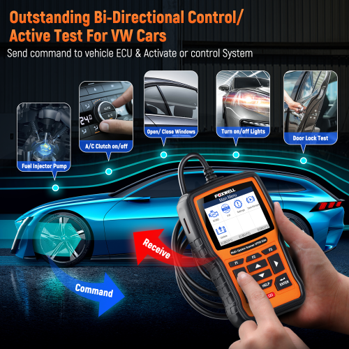 FOXWELL NT510 Elite Scanner OBD2 Diagnostic Tools All System Bi-Directional Active Test