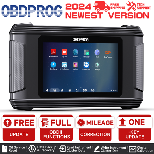 2024 OBDPROG M500 Cluster Calibration Tools Odometer Correciton Oil Reset Code Reader