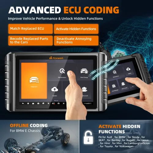Foxwell Nt1009 Scanner OBD2 Diagnosis Tools ECU Coding Bi-Directional Control Guided Functions
