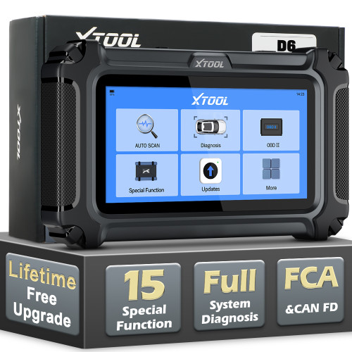 XTOOL D6 OBD2 Scanner Lifetime Free Update DTC Search Scan Tool Full Systems Diagnosis