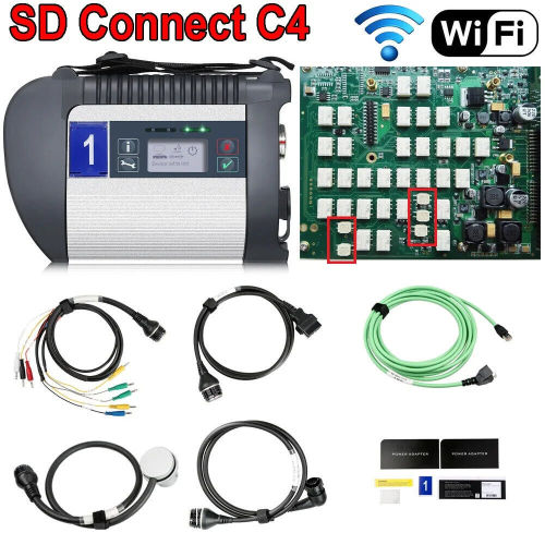 03/2024 Wifi MB STAR C4 DOIP Full Chip MB SD Connect Compact C4 Diagnosis Scanner For Benz Cars/ Trucks 2 in 1 SSD