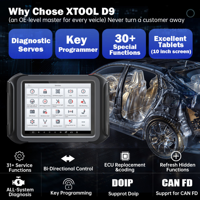 XTOOL D9S PRO is an efficient automotive diagnostic tool in 2024