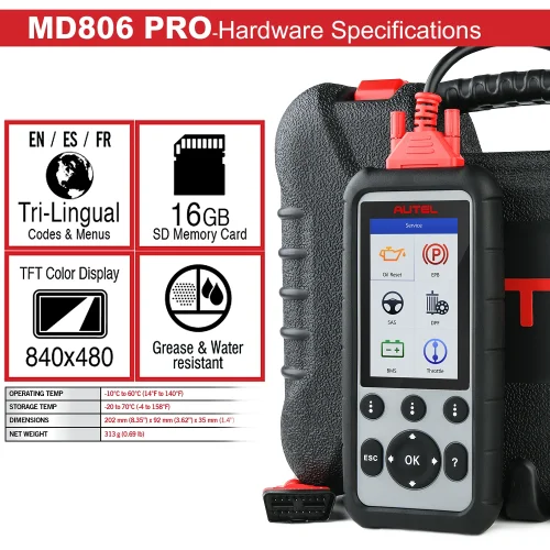 Autel MaxiDiag MD806 Pro OBD2 Scanner All System Auto Scan Fault Code Reader