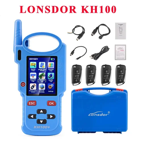 Lonsdor KH100+ Hand Held Key Programmer with 4PCS Remote Keys Support for TATA / Mahindra