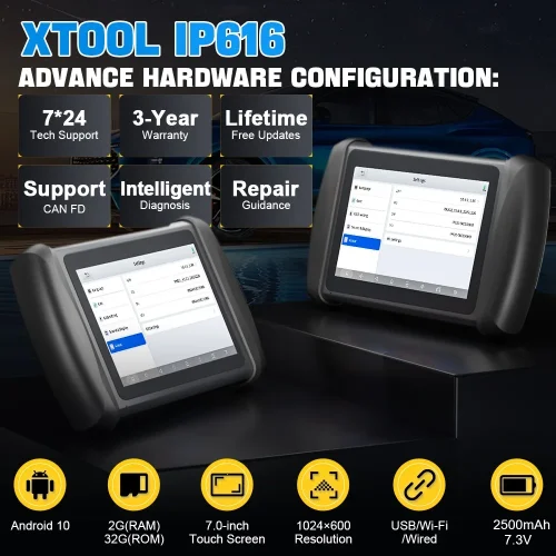 XTOOL InPlus IP616 All System Car Diagnostic Tools Automotive Scanner 31+ Reset CANFD