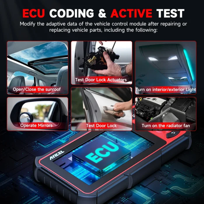 ANCEL DS300 OBD2 Automotive Scanner Bi-directional ECU Coding IMMO A/F Adjust