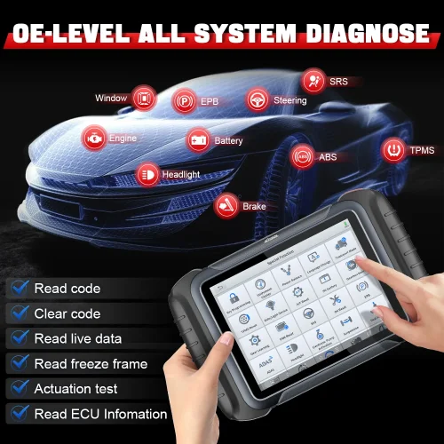 XTOOL D8S Online ECU Coding Car Diagnostic Scanner VAG Guided Topology Map ADAS Car Tools