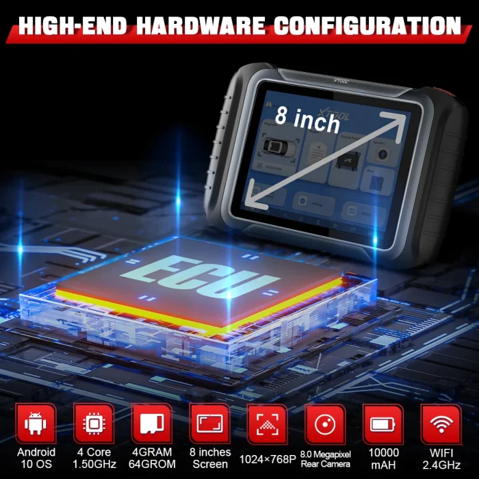XTOOL D8S Online ECU Coding Car Diagnostic Scanner VAG Guided Topology Map ADAS Car Tools