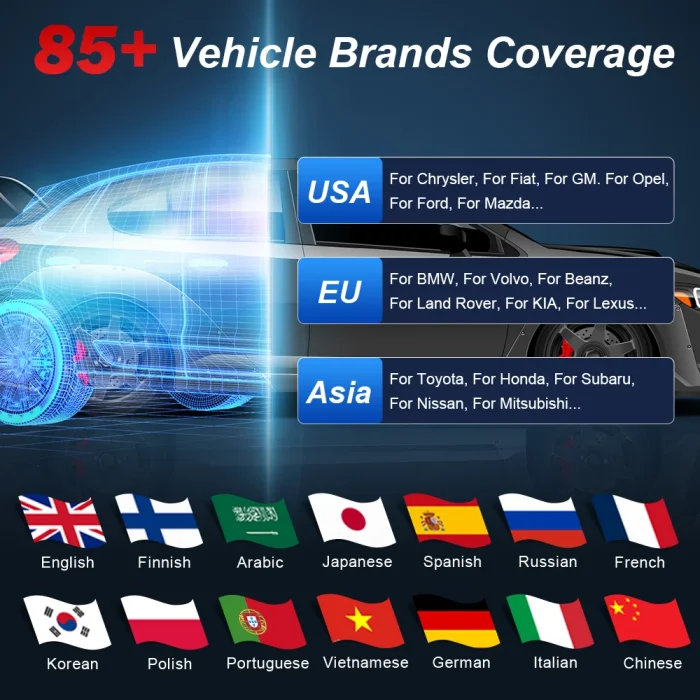 XTOOL D8S Online ECU Coding Car Diagnostic Scanner VAG Guided Topology Map ADAS Car Tools