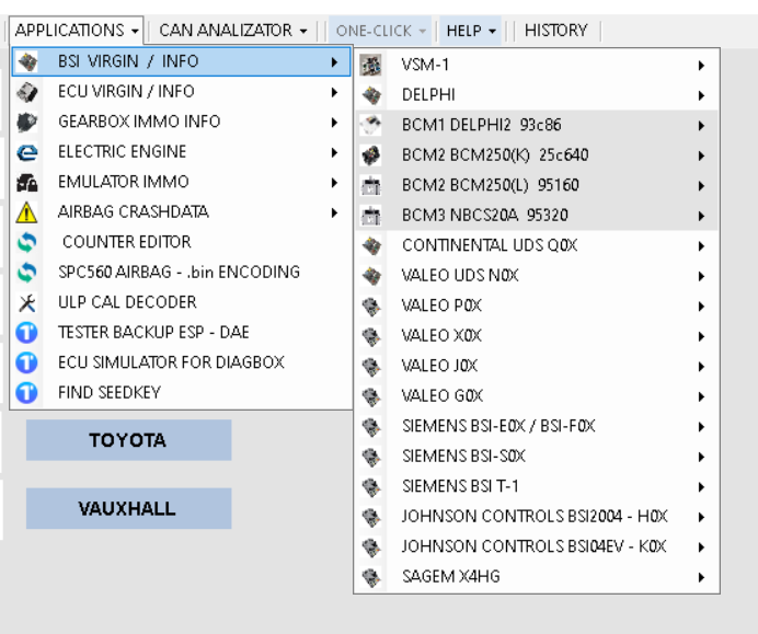 ACT V2 bsi virgin tool software