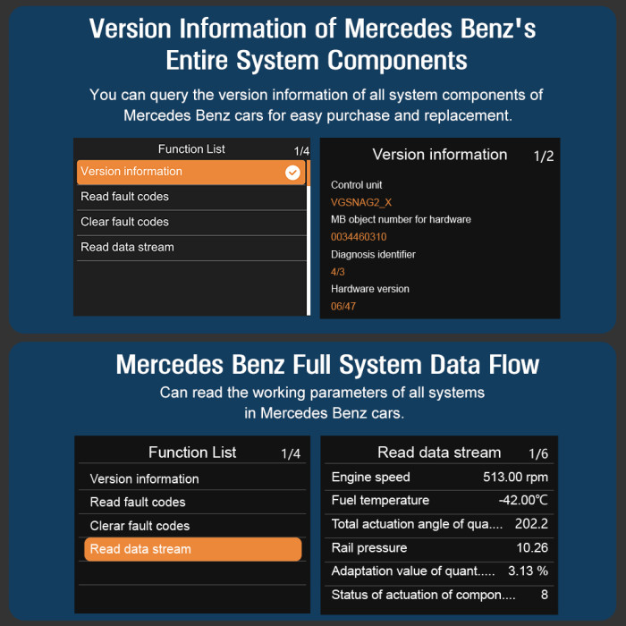 2025 Newest Comprehensive Mercedes Benz All Systems Scan Tool M312 Fault Code Read Clear