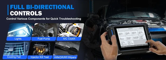 VDIAGTOOL VD70 Bidirectional Diagnostic Tool CAN FD & DoIP ECU Coding OE Full System Scan Tools