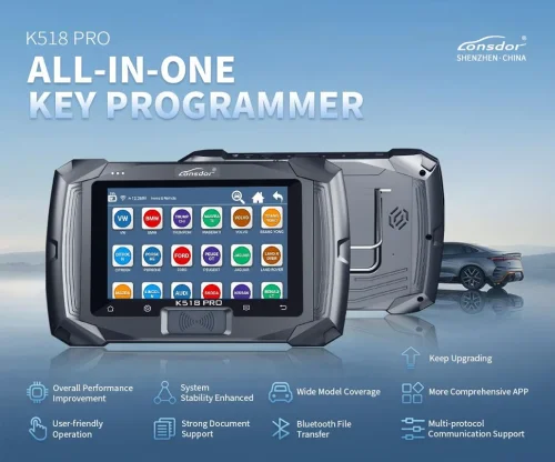 Lonsdor K518 Pro Global Full Version Car Key Programmer Support Can FD and DOIP