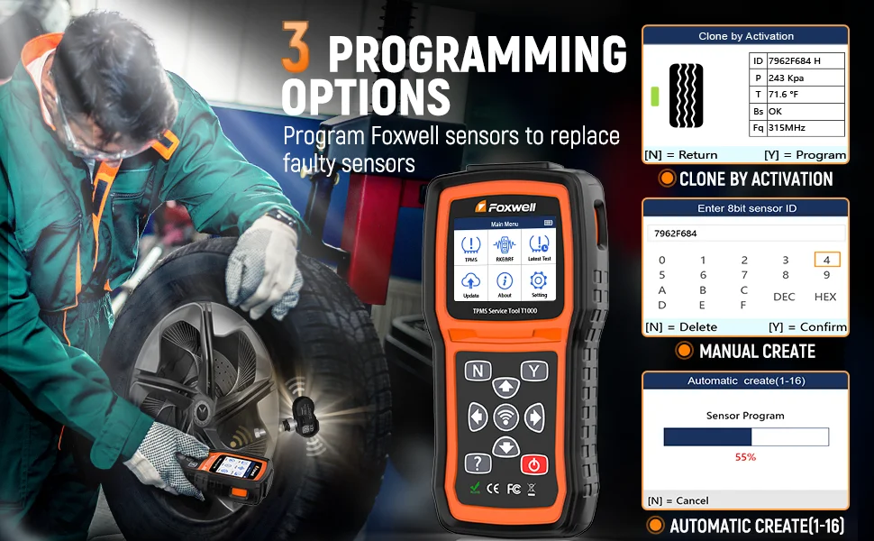 foxwell t1000 tpms service tool