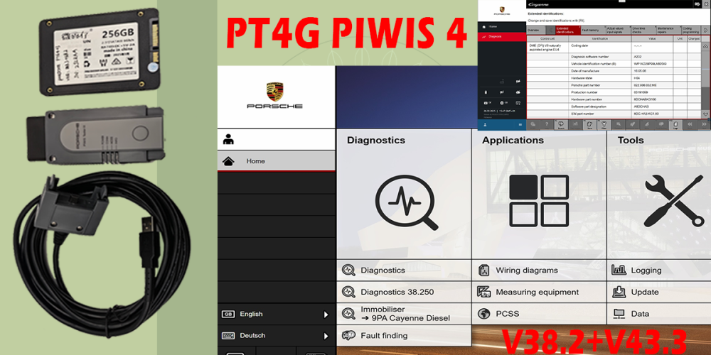 Porsche Diagnostic Tool PT4G PIWIS IV 