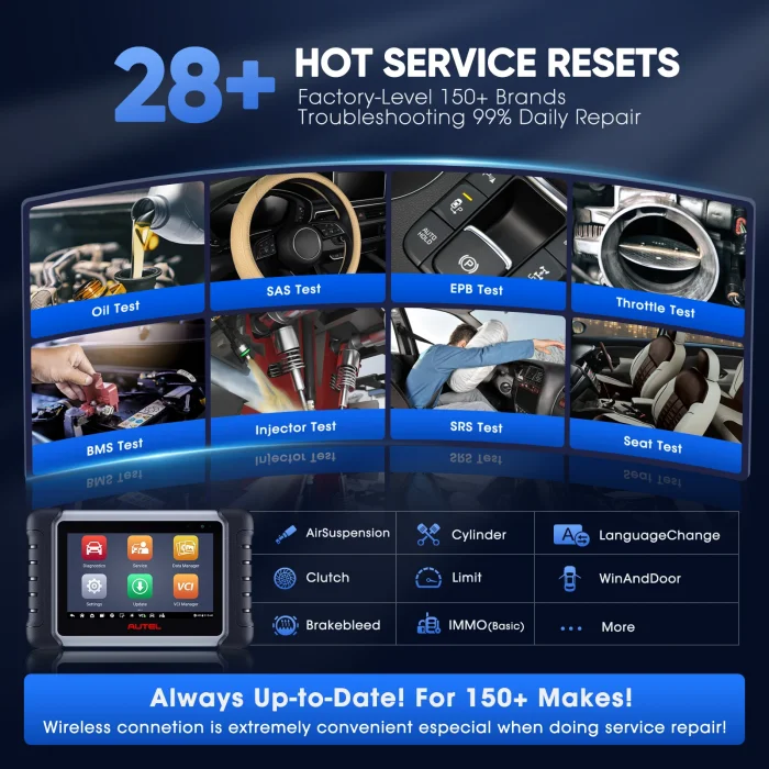 Autel MaxiCOM MK808BT PRO 28+ HOT SERVICE RESETS