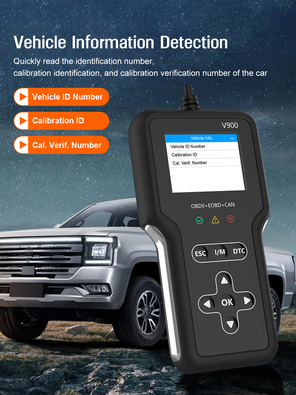 v900 vehicle information detection