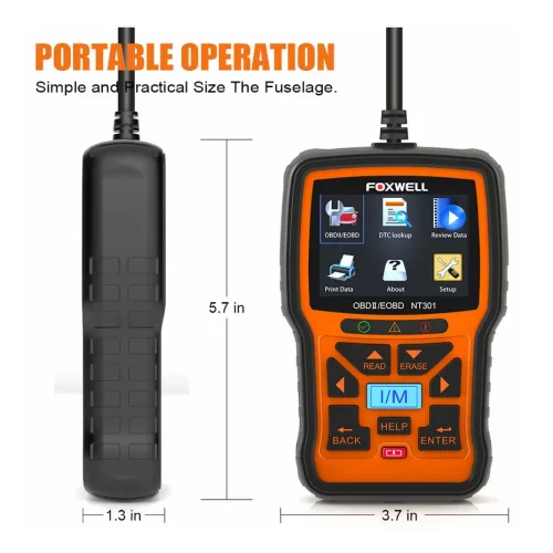 Foxwell NT301 OBD2 Scanner Professional Engine Check Light Code Reader Free Update