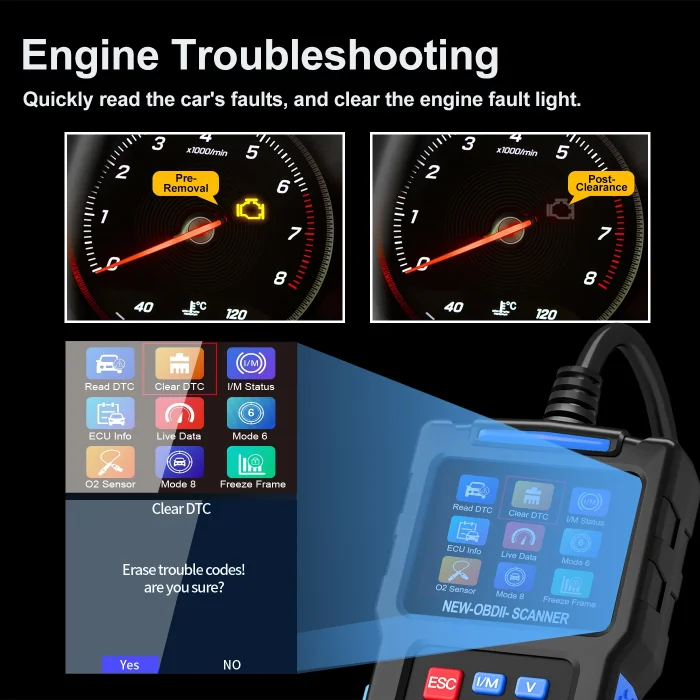 Topdiag T200 Full System Diagnostic Scanner with Live Data I/M Readiness O2 Sensor Testing DTC Lookup