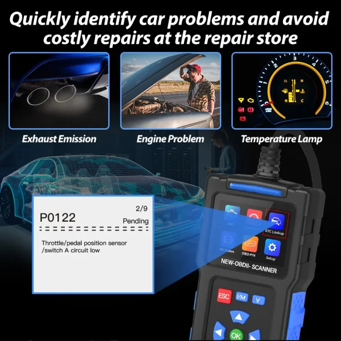 Topdiag T200 Full System Diagnostic Scanner with Live Data I/M Readiness O2 Sensor Testing DTC Lookup