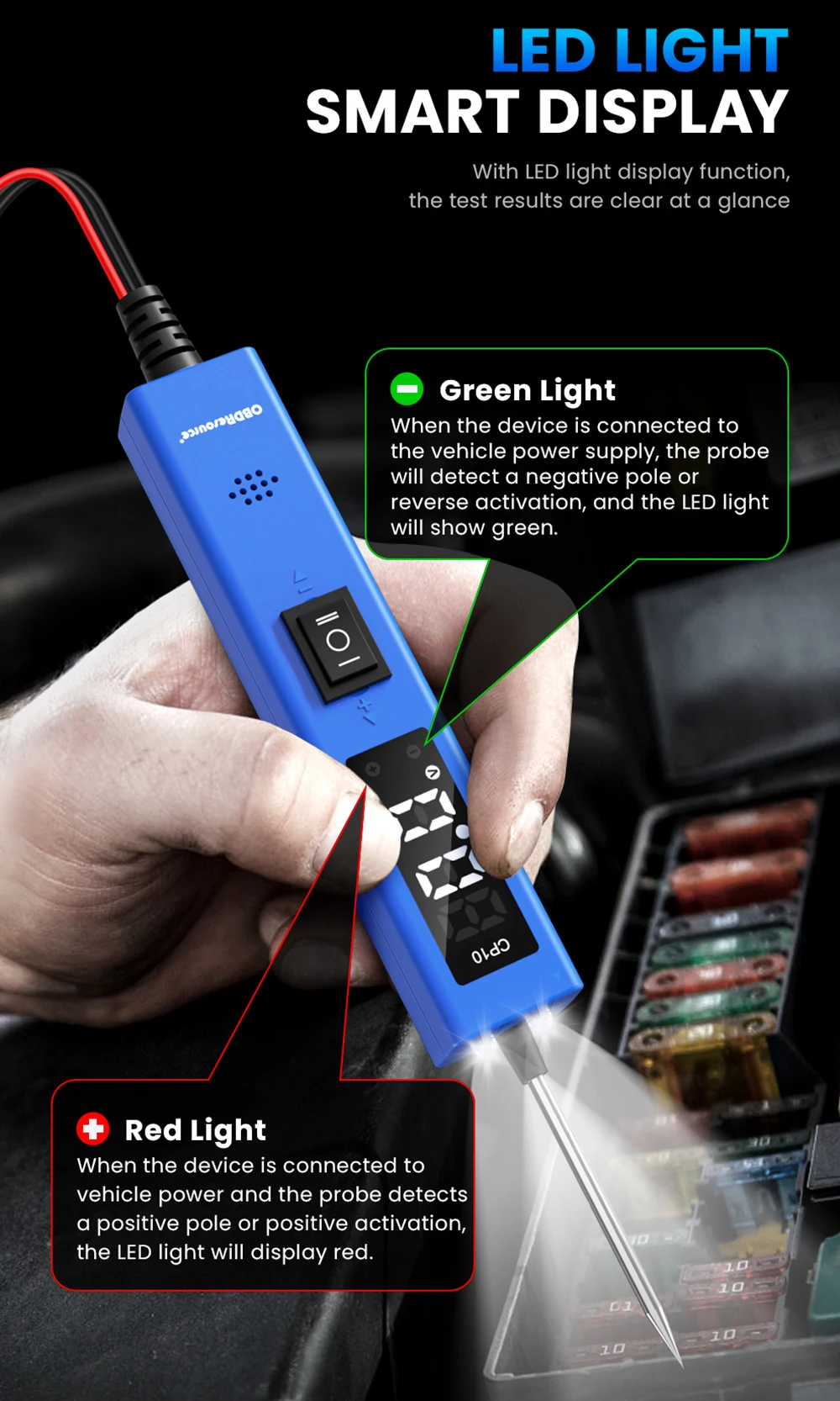 ALicar AL10 circuit tester with led light
