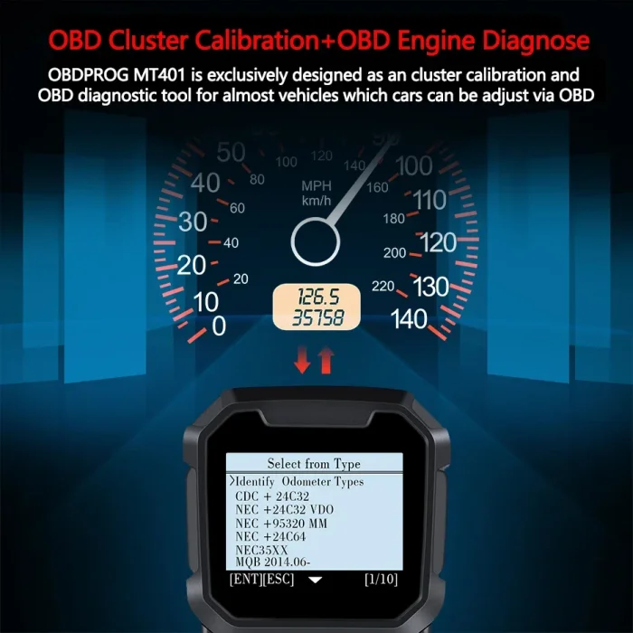 obdprog mt401 car mileage correction