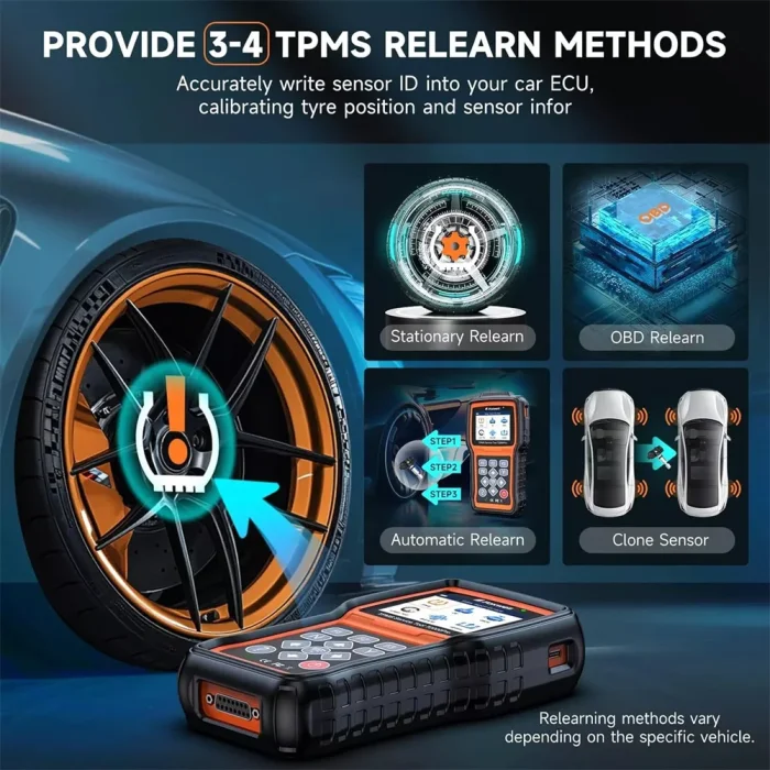 FOXWELL T2000 PRO Auto Tire Pressure TPMS Relearn Activate Sensors Programming Tool