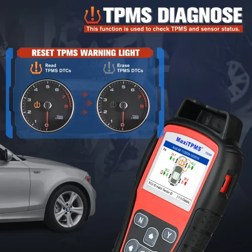 Autel MaxiTPMS TS508WF TPMS Programming Tool  Activate All Sensors Scan Read Clear DTCs Reset