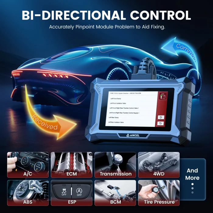 ANCEL DS160 OBD2 Scanner For Mercedes Benz Active Test ECU Coding DPF TPMS Oil 30 Reset