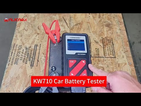 KONNWEI KW710 Car Battery Tester 6V/12V/24V 100-2000CCA Battery Load Tester Charging Diagnostic Tool with Enhanced clip