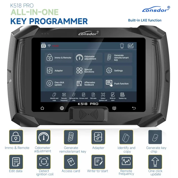 K518 PRO all-in-one car key programmer 