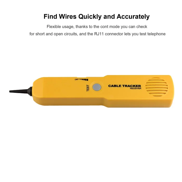 RJ11 Wire Cable Detector Network Telephone Line Finder Cable Continuity Phone Line Tester Tone Tracer Receiver