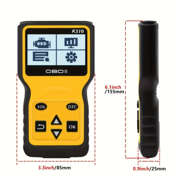 K310 Car OBD2 Scanner Live Data Code Reader Engine Fault Code Scan Suitable For All OBD Car in 1996 Years
