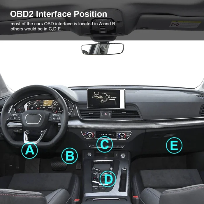V619 OBD2 Scanner Check Engine System Code Reader Battery Tester Clear/Erase Codes Multi-language