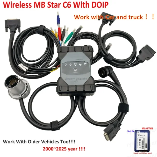 Newest MB Star C6 with DOIP For Benz Auto Diagnosis Tools Updated From SD Connect C4 Better than MB Pro M6 Work For Car Truck