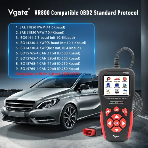 VR800 Code Reader Car Scanner  Diagnostic Automotive Check Engine Auto Scan Tools PK KW850 ELM327