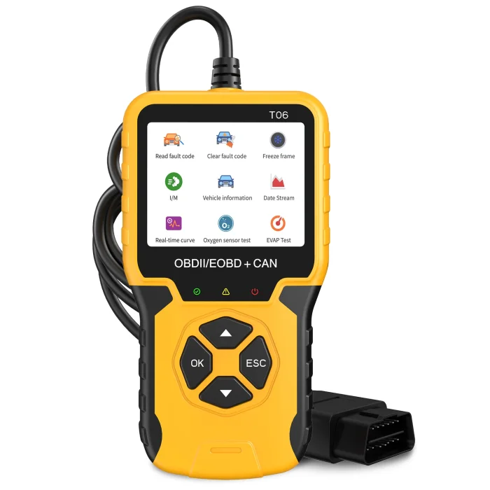 T06 OBD2 Scanner Enhanced Check Engine Code Reader with Fault Code Reset & I/M Readiness