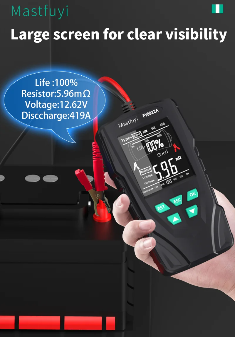 MASTFUYI FY8912A Car Battery System Tester 
