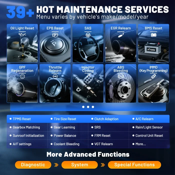 XTOOL D7BT V2.0 Automotive Scanner OBD2 Scanner Bidirectional Scan Tool Bluetooth Diagnose FCA DoIP