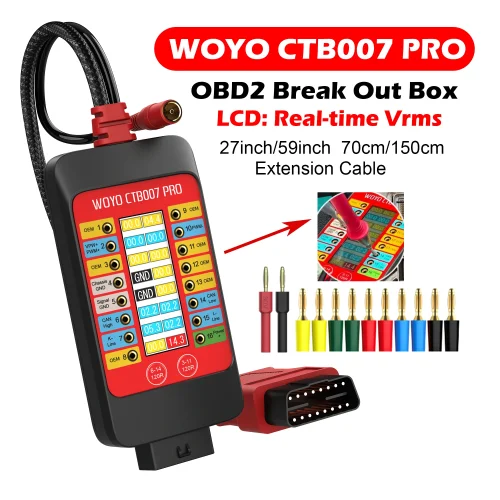 WOYO CTB007 PRO OBD-II Breakout Box: A Professional CAN Tester for 12V/24V Diagnostics, Bench Testing, and ECU Development