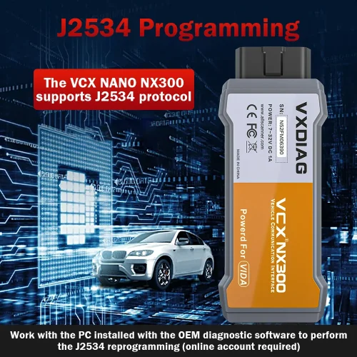 VXDIAG NX300 Volvo Car Diagnostic Tool with 2014D All System Diagnose ECU Coding J2534 Programming