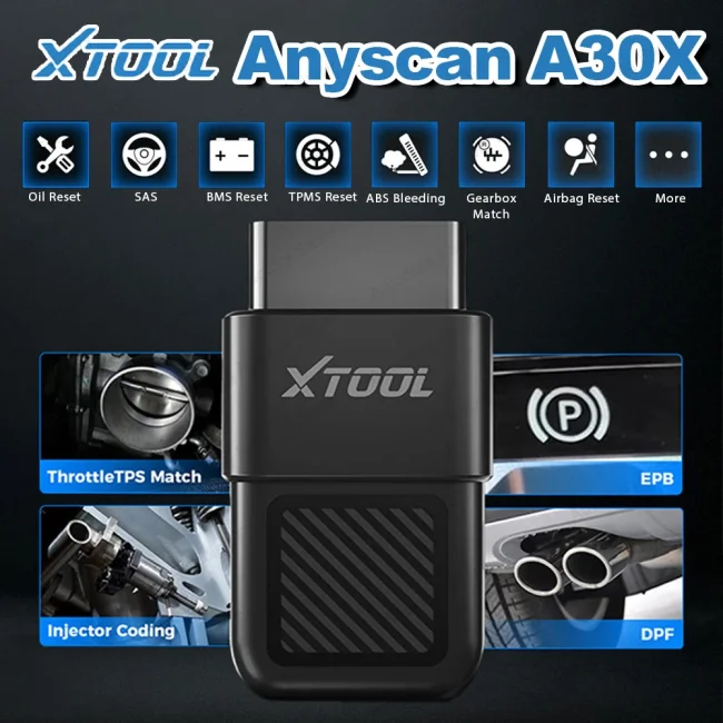 XTOOL A30X Car Diagnostic Scanner Tool 26+ Reset Service Code Reader Diagnostic SGW For FCA